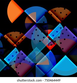 Banner abstracto de círculo geométrico. Ilustración del vector