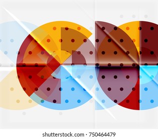 Banner abstracto de círculo geométrico. Ilustración del vector