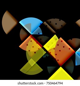 Banner abstracto de círculo geométrico. Ilustración del vector