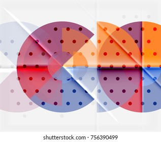 Banner abstracto de círculo geométrico. Ilustración del vector