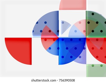 Geometric circle abstract banner. Vector illustration