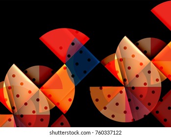 Geometric circle abstract banner. Vector illustration