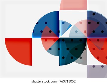 Abstrakter geometrischer Kreis-Banner. Vektorgrafik