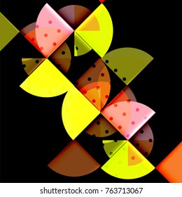 Geometric circle abstract banner. Vector illustration
