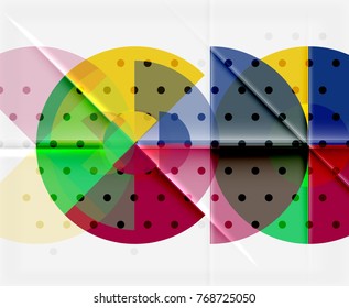 Geometric circle abstract banner. Vector illustration
