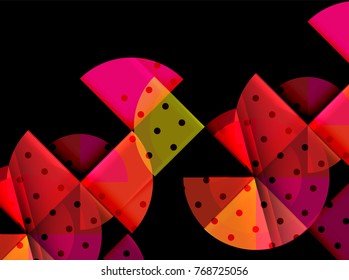 Banner abstracto de círculo geométrico. Ilustración del vector