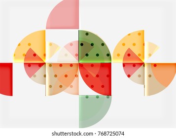 Banner abstracto de círculo geométrico. Ilustración del vector