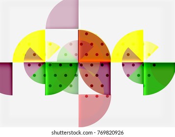 Geometric circle abstract banner. Vector illustration