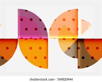 Geometric circle abstract banner. Vector illustration