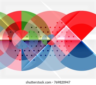 Geometric circle abstract banner. Vector illustration