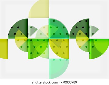 Banner abstracto de círculo geométrico. Ilustración del vector