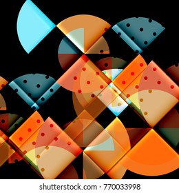 Banner abstracto de círculo geométrico. Ilustración del vector