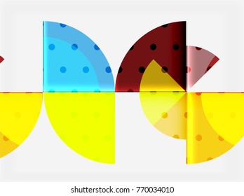 Geometric circle abstract banner. Vector illustration