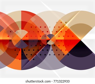 Geometric circle abstract banner. Vector illustration