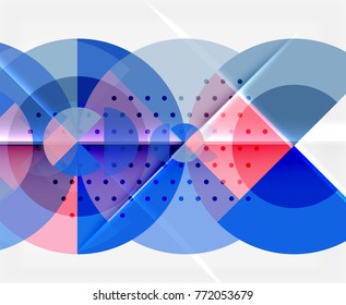 Geometric circle abstract banner. Vector illustration