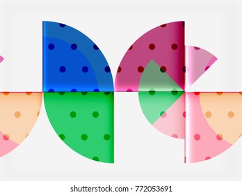 Banner abstracto de círculo geométrico. Ilustración del vector