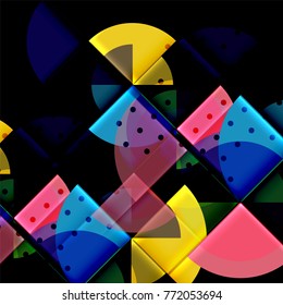 Geometric circle abstract banner. Vector illustration