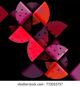 Banner abstracto de círculo geométrico. Ilustración del vector