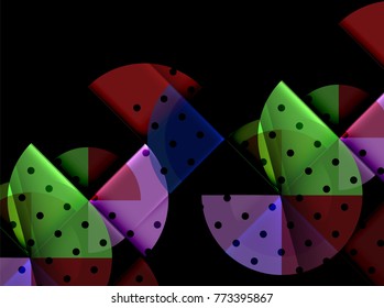 Banner abstracto de círculo geométrico. Ilustración del vector