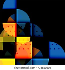 Geometric circle abstract banner. Vector illustration