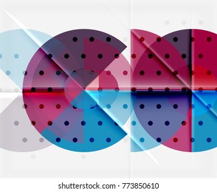 Geometric circle abstract banner. Vector illustration