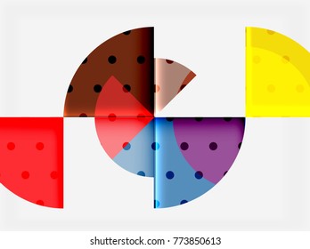 Geometric circle abstract banner. Vector illustration