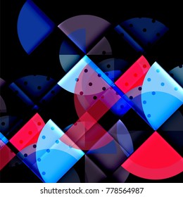 Geometric circle abstract banner. Vector illustration