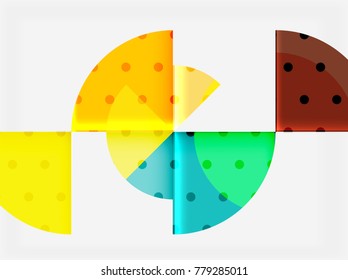 Geometric circle abstract banner. Vector illustration