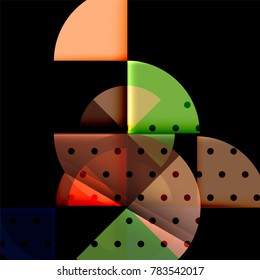 Banner abstracto de círculo geométrico. Ilustración del vector