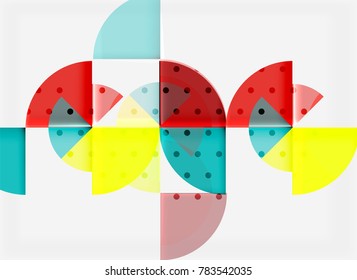 Banner abstracto de círculo geométrico. Ilustración del vector