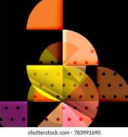Banner abstracto de círculo geométrico. Ilustración del vector