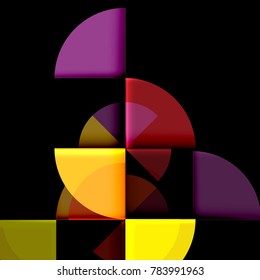 Geometric circle abstract banner. Vector illustration