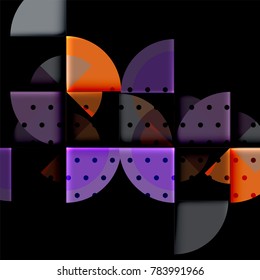 Geometric circle abstract banner. Vector illustration