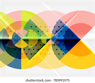 Abstrakter geometrischer Kreis-Banner. Vektorgrafik