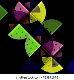 Abstrakter geometrischer Kreis-Banner. Vektorgrafik