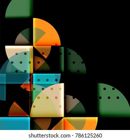 Banner abstrato de círculo geométrico. Ilustração vetorial