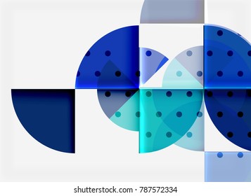 Geometric circle abstract banner. Vector illustration