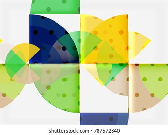 Geometric circle abstract banner. Vector illustration