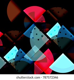 Banner abstracto de círculo geométrico. Ilustración del vector