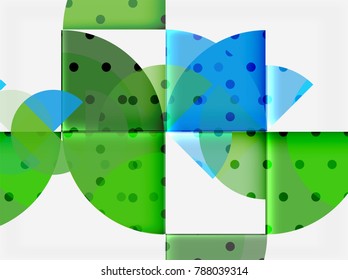 Geometric circle abstract banner. Vector illustration