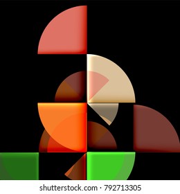Geometric circle abstract banner. Vector illustration