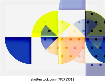 Banner abstracto de círculo geométrico. Ilustración del vector