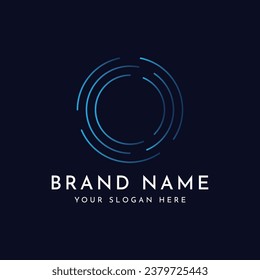 Geometric circle abstract logo design with modern, unique and creative idea. Logo for business, technology, web, brand, company.