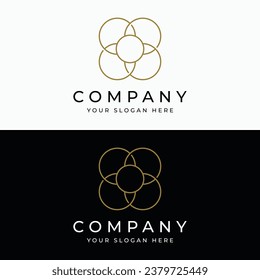 Geometric circle abstract logo design with modern, unique and creative idea. Logo for business, technology, web, brand, company.