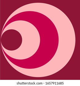 Fondo rojo abstracto del círculo geométrico. Ilustración del vector
