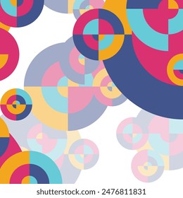 Geometric circle background. Abstract background. Vector illustration background.