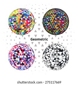 Geometric circle colorful use for abstract artwork. Vector illustration