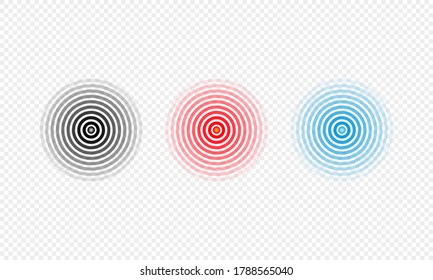 Geometric circle. Concentric colorful circle icon collection. Vector on isolated background. EPS 10