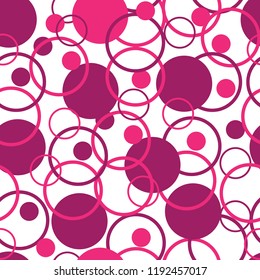 Geometric circle dot seamless pattern. Modern stylish texture for carpet, wrapping paper, fabric, background. Vector illustration