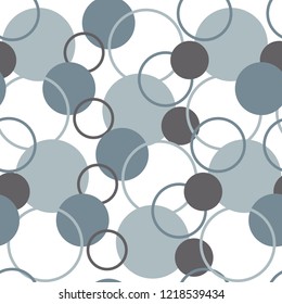 Geometric circle dot seamless pattern. Modern stylish texture for carpet, wrapping paper, fabric, background. Vector illustration